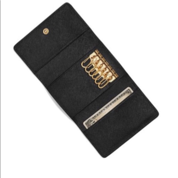 Tory Burch Emerson Key case in Bondi Blue leather - Picture 8 of 11